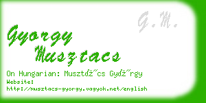 gyorgy musztacs business card